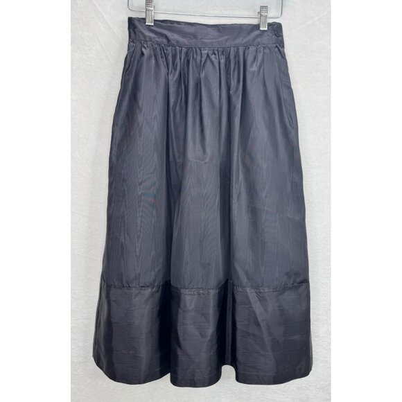 Vintage Neusteters of Denver Women's Black Satin Skirt Size 9 - Picture 1 of 9